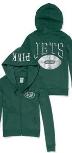 BRAND NEW VICTORIA'S SECRET NEW YORK JETS FULL ZIP